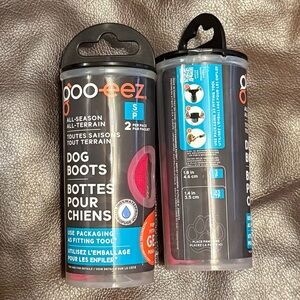 2 pairs hot pink goo-eez dog boots size small